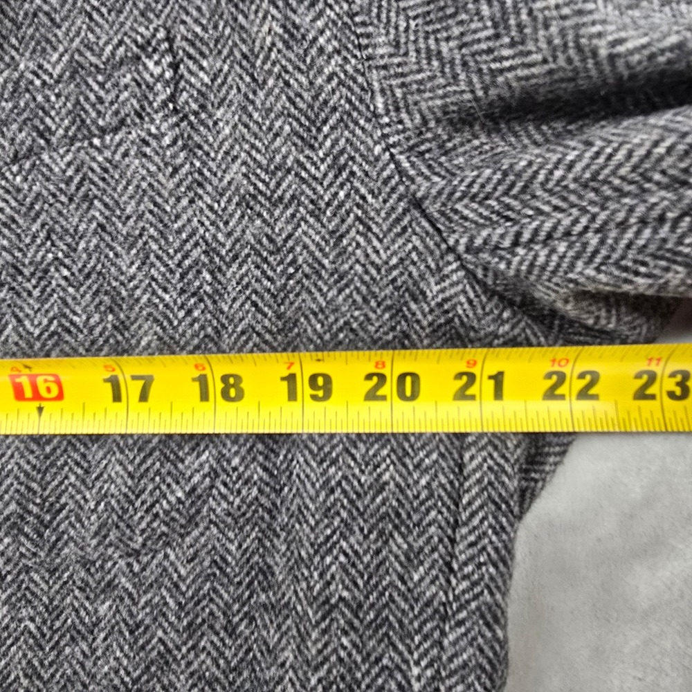 Relwen Size Medium Sweatshirt Trap Blazer Gray Herringbone Wool Jacket NEW - Picture 5 of 8
